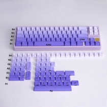 Gradient Snow Cyan Full PBT Dip-dye Keycaps Set Doubleshot Backlit OEM Profile for Cherry MX Mechanical Keyboard